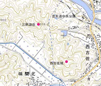 西古佐-地図