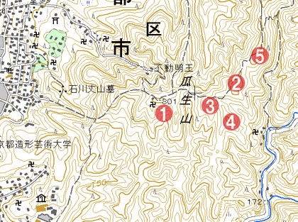 北白川-城址マップ